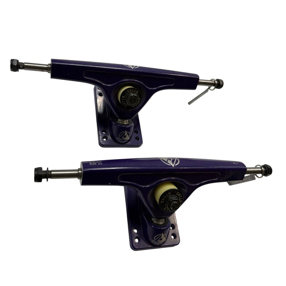 Atlas Truck Co 48 Degree Purple Longboard Trucks 8mm Tapered Axle Set of 2